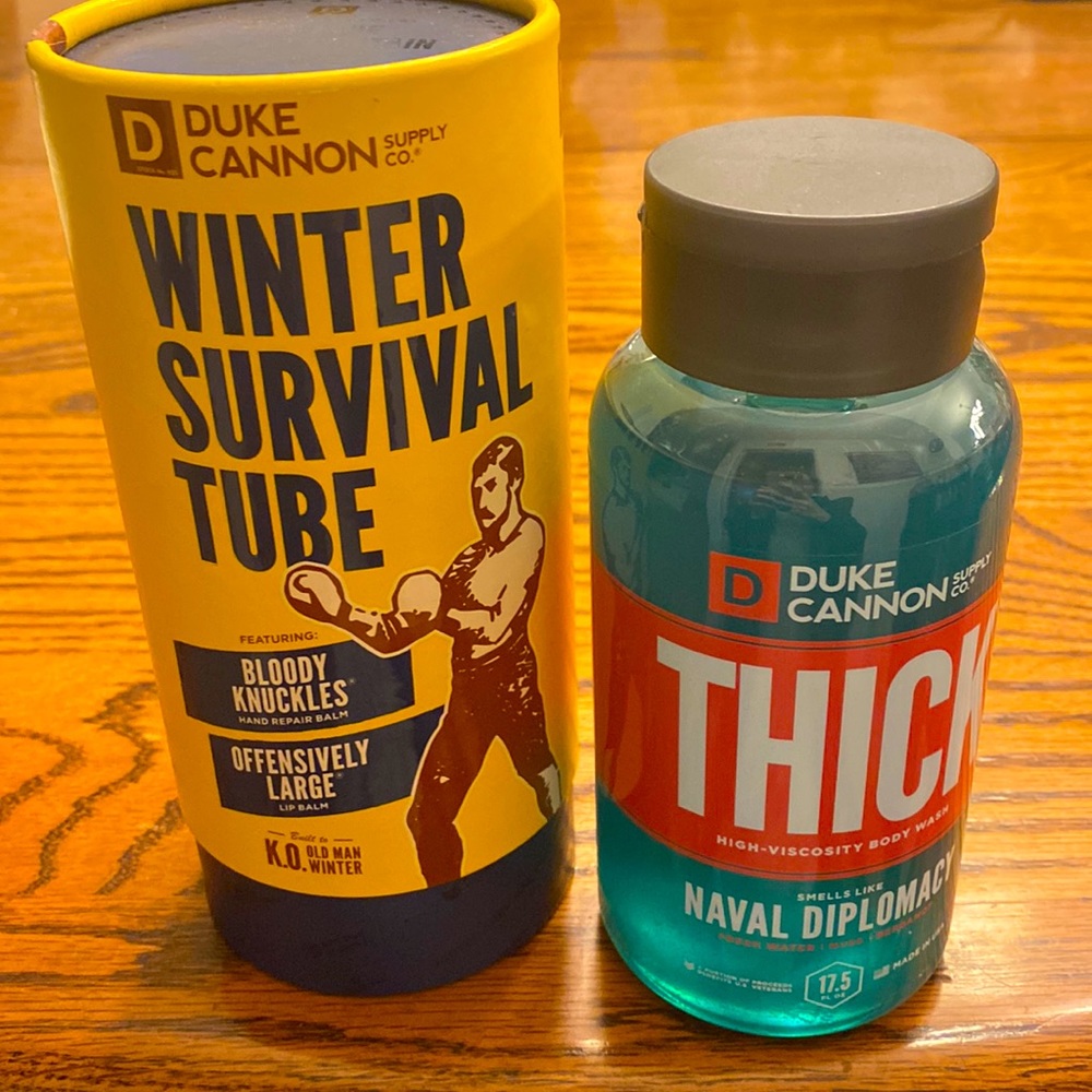 Duke Cannon Winter Survival Tube + Thick High-Viscosity Body Wash Bundle Set Lot